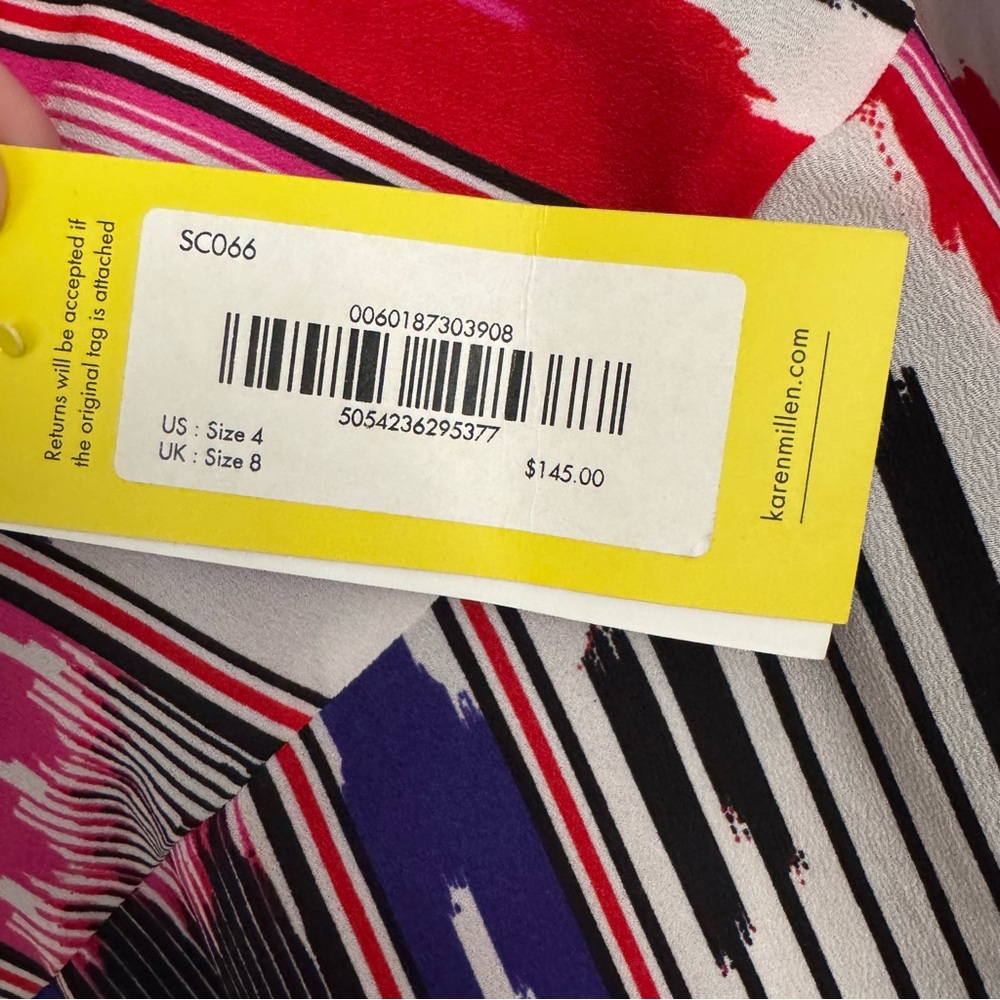 π Karen Millen Abstract Print Midi Skirt β NWT (Size 4 US / 8 UK) $90 - Picture 9 of 12